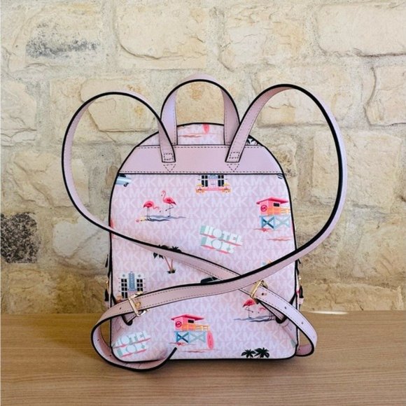 Michael Kors Jaycee medium zip signature zip backpack&wallet NWT authentic - Picture 6 of 13